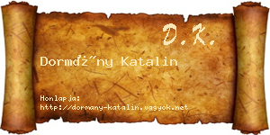 Dormány Katalin névjegykártya